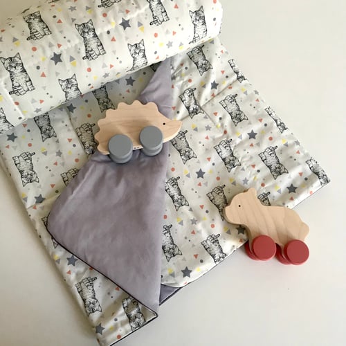 Image of Couverture-plaid bébé en coton -50%