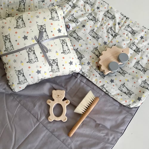 Image of Couverture-plaid bébé en coton -50%