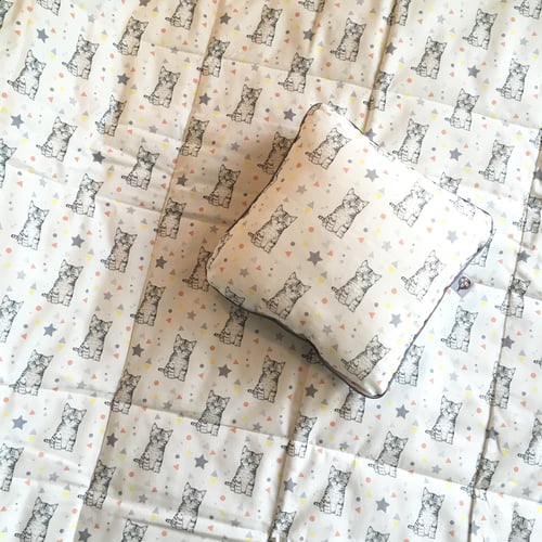 Image of Couverture-plaid bébé en coton -50%