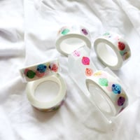 Image 1 of Rainbow blob face washi tape