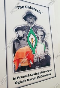 Image 1 of 'The Chieftain' Martin McGuinness A3 Print.