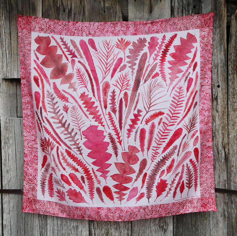 Image of Proteaceae Leaves Silk Scarf 