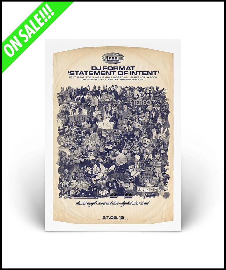 Image of "DJ Format - Statement Of Intent" A2 lithograph poster print (2nd Edition)