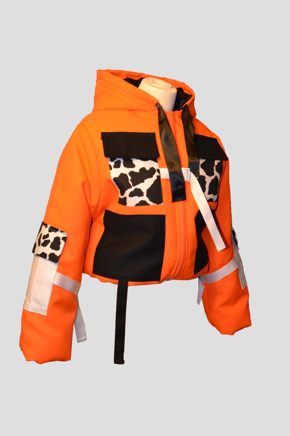 Image of Neon Orange Puffy Jacket