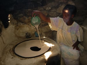 Image of Making injera on the stove by Freweini Gebre Mariam (print)