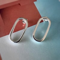 Image 1 of Modern Silver Earrings