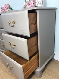 Image 5 of Pair of BEDSIDE TABLES / BEDSIDE DRAWERS / BEDSIDE CABINETS painted in neutral Taupe.