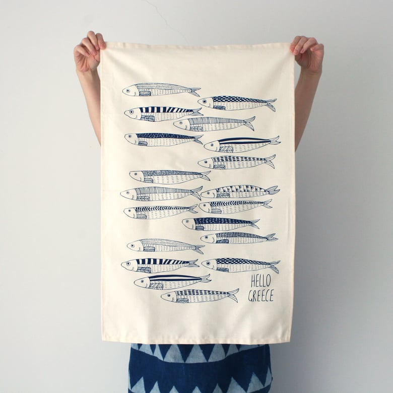 Image of Hello Sardines Tea Towel