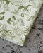 Image of Snowy River Damask - Spring Green on White - Half Yard