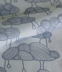 Image 2 of Weather Pattern Fabric - Grey on White - Half Yard