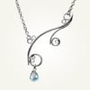 Greek Isle Necklace with Sky Blue Topaz, Sterling Silver