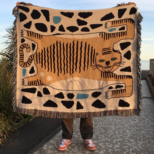 Image of Cow Tiger Tapestry 