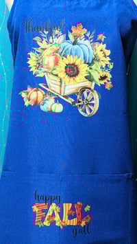Image 2 of Thankful Fall Apron (blue)