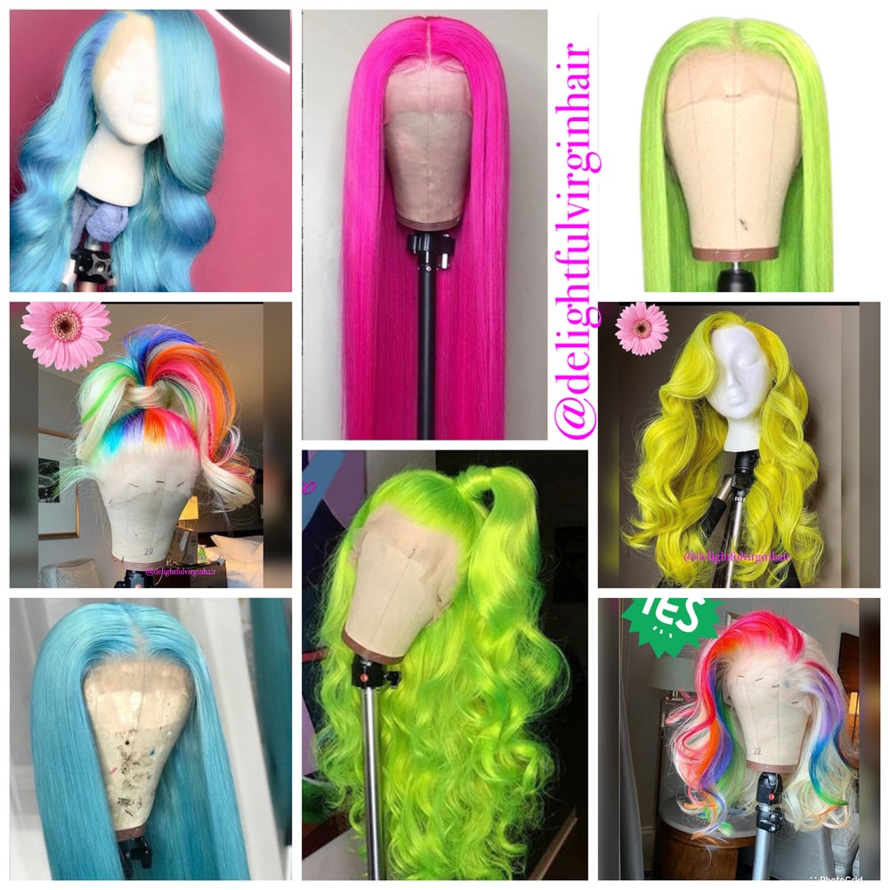 Image of 613 Blonde and Colorful Lace Front Wigs