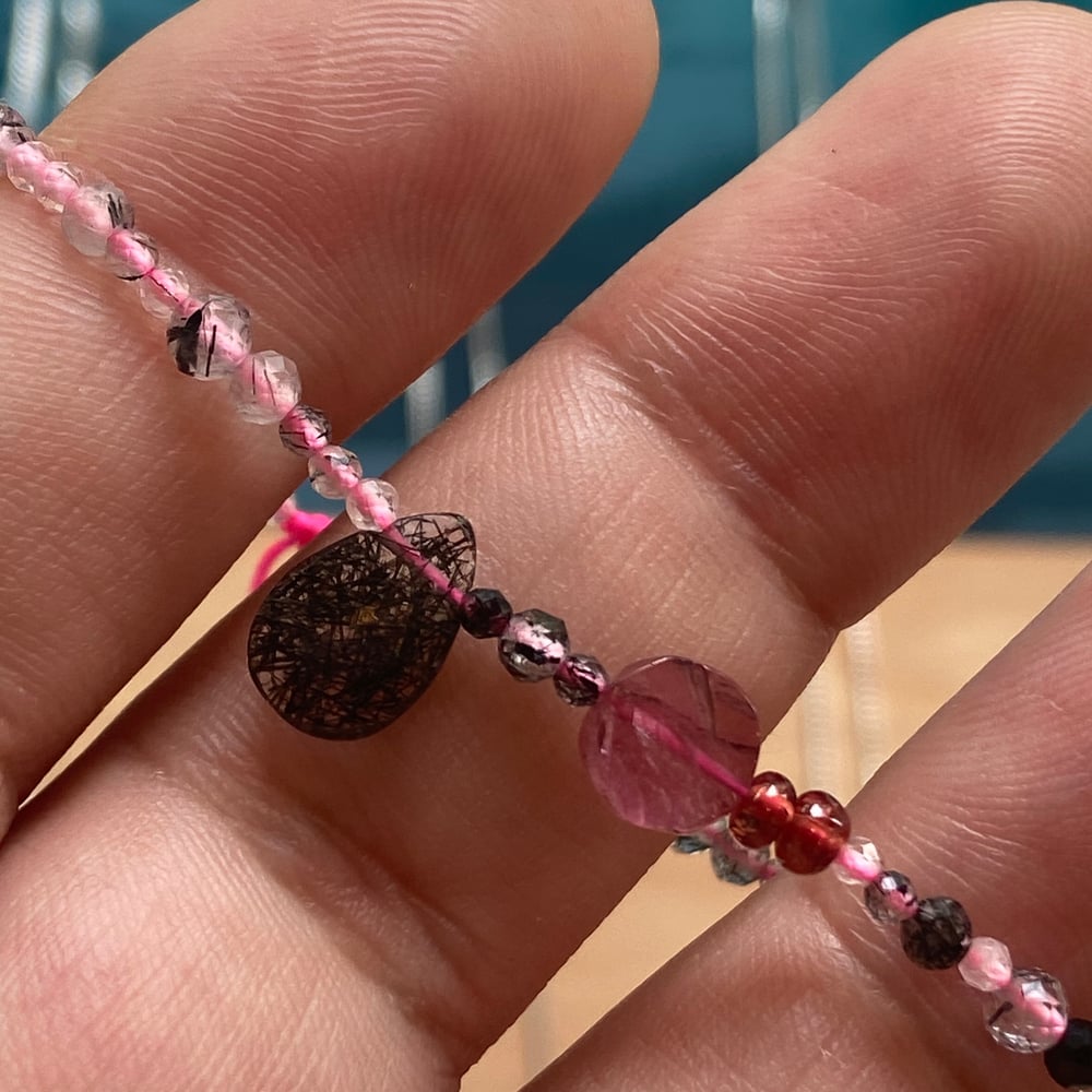 Image of The Black  rutilated quartz bracelet