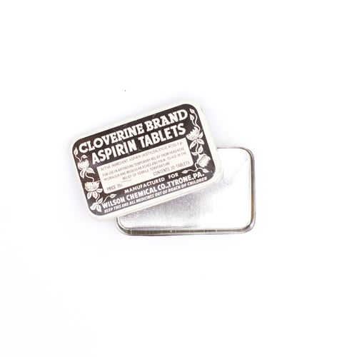 Image of Cloverine Medicine Tin with Neutral Ephemera