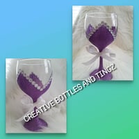 Purple wine glass