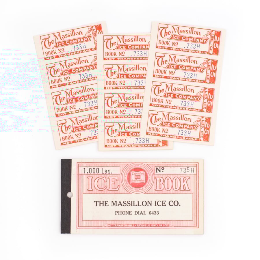 Image of 1930's Ice Coupon Booklet - Red