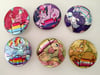 Holographic MLP Pride buttons