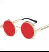 Metal round steam punked sunglasses 