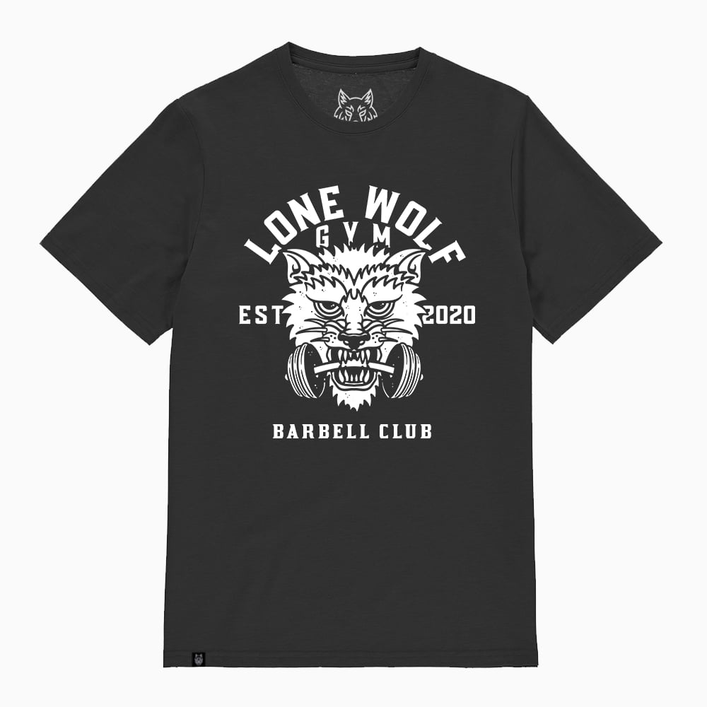 Lone Wolf Gym Quarantine T-Shirt Organic Cotton Tiny Print Shop