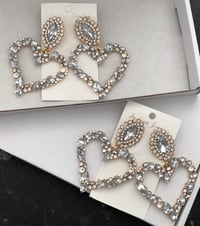 Image 4 of Crystal Heart Earrings