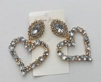 Image 1 of Crystal Heart Earrings