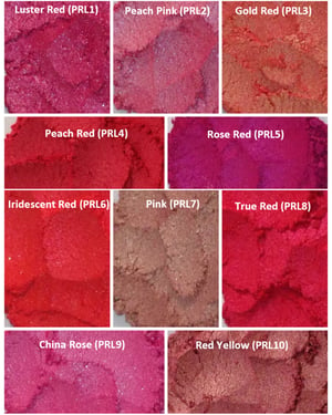 Image of Red/Pink Pearl Pigments </p> 21 Colors Available