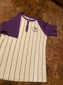 Image of Purple short sleeved baseball shirt 