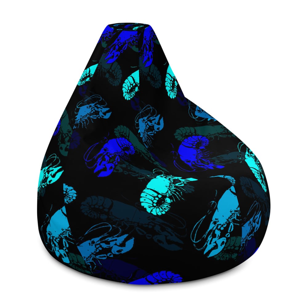 Download Bleu Print Bean Bag Chair W Filling Sscblu PSD Mockup Templates