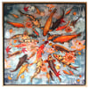 Original Canvas - Koi Pond with Lilies and Leaves - 30" x 30"