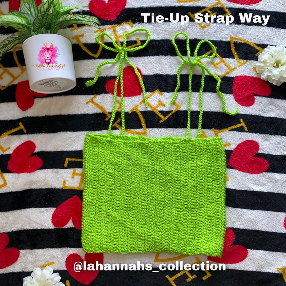 Image of 2-In-1 Crochet Crop Top (Neon Green)