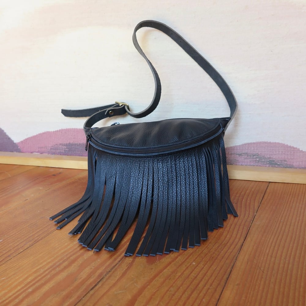 Black Fringe Bum Bag – Ocotillo