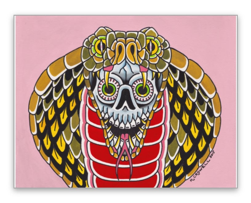 Image of Cobra skull print