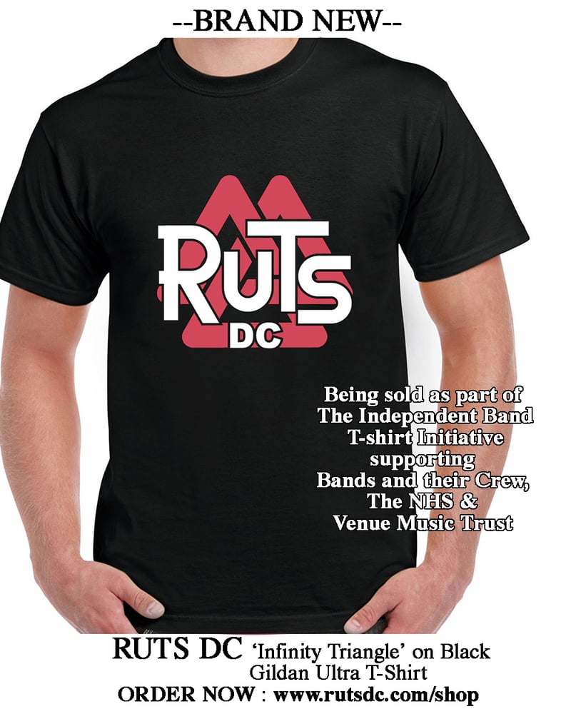 Image of BRAND NEW - RUTS DC 'Infinity Triangle' T-shirt - On BLACK