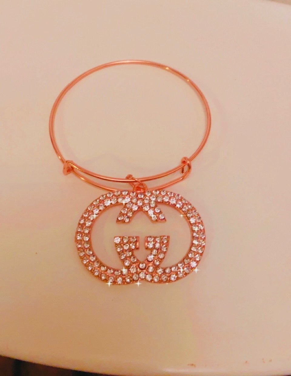 Image of Rose gold gucci designer inspired bangle bracelet 