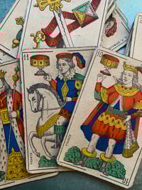 Image 4 of Très ancien jeu de Baraja espagnol de Grimaud, créé par Grimaud, peint au pochoir, 19eme siècle 