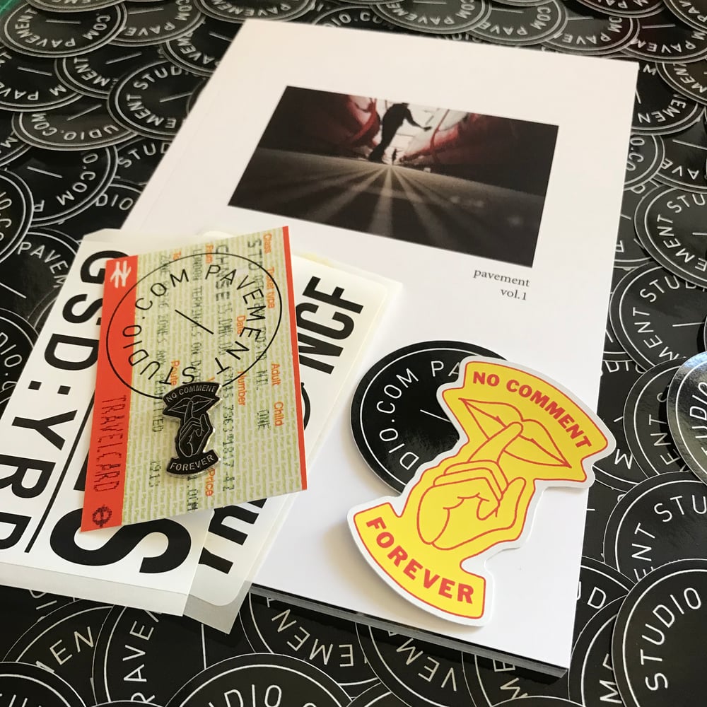 Image of No Comment Pin & Pavement Zine Pack