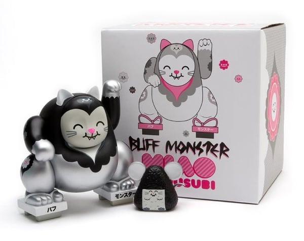 Image of Buff Monster Silver/black Miao Cat & Mousubi Vinyl Set
