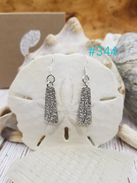 Image of Fine Silver- Handmade- Earrings- #344