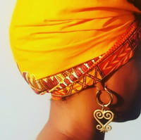 Image 2 of Yellow Dashiki Headwrap 