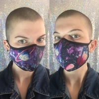 Glitter Galaxy Fabric Mask (with adjustable nose wire and filter pocket)