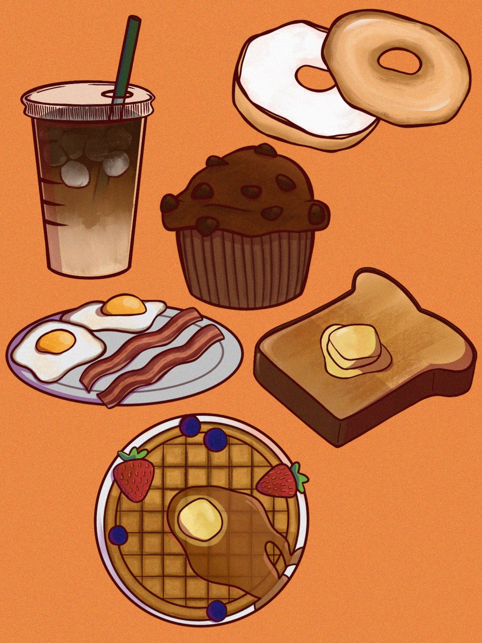 Image of Misc. Breakfast Sticker Sheet