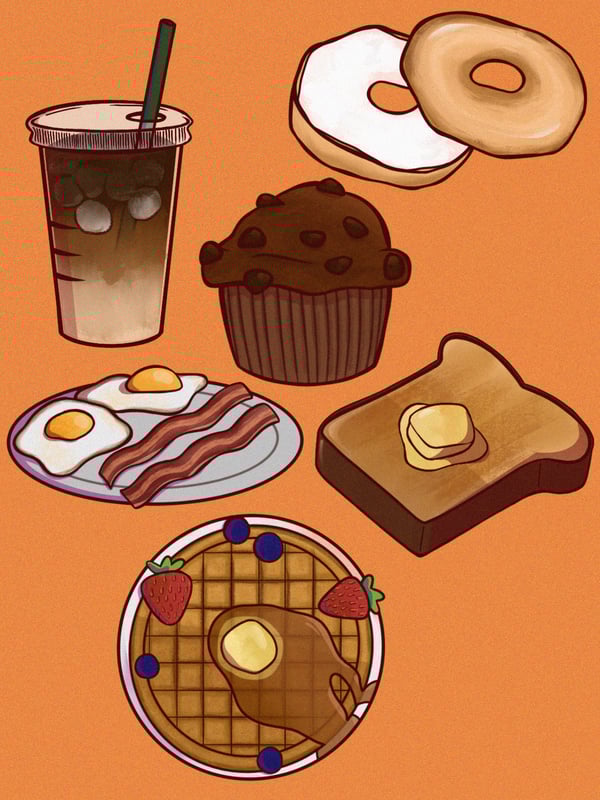 Image of Misc. Breakfast Sticker Sheet