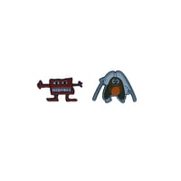 Set of Mr Drumz & Roachie 1" Enamel Pins