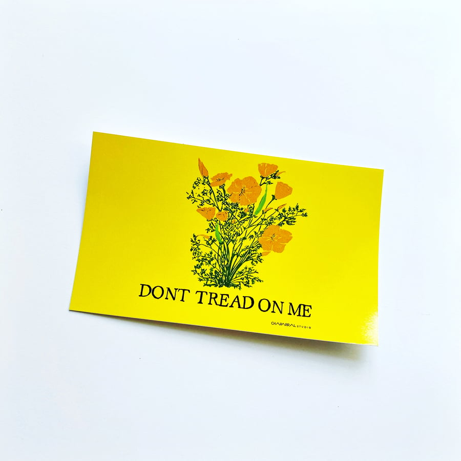 Image of DONT TREAD ON ME California Poppies Sticker