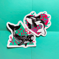 Image 1 of Inky Whale Stickers