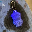 Image 4 of 1-Shot Skull 3S Fluorescent Blue Acrylic Key Chain