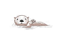 Image 1 of Otter Delight print