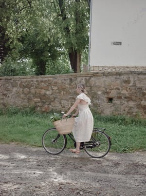 Image of LALU Linen Frilly Dress